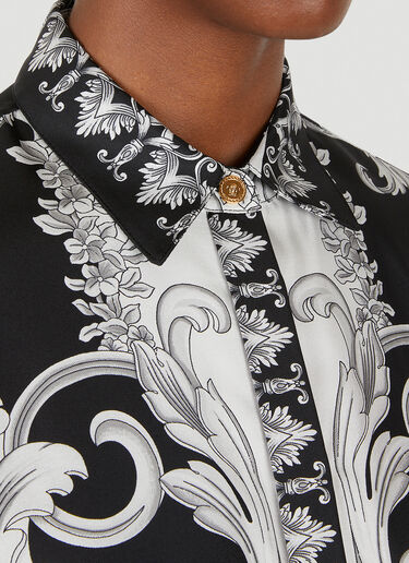 Versace Baroque Silk Shirt Black vrs0249003