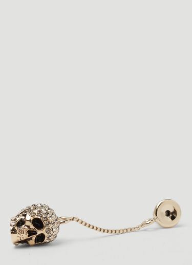 Alexander McQueen Pave Skull Earring Gold amq0249087