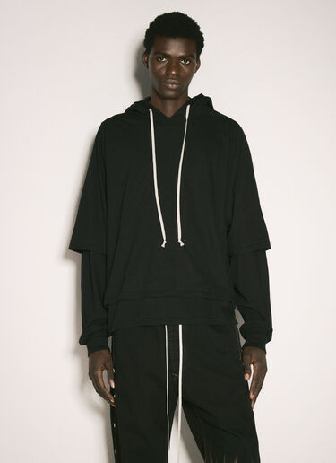 Rick Owens DRKSHDW Hustler Hooded T-Shirt Black drk0158007