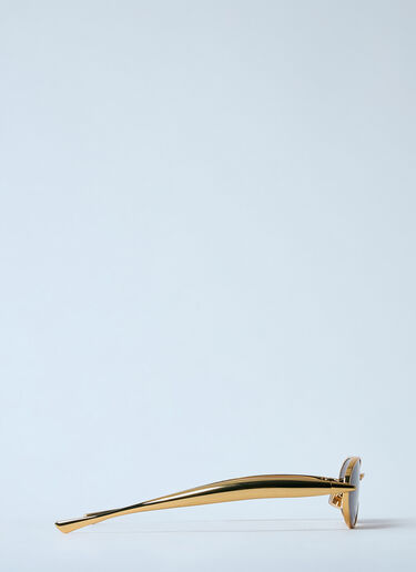 Bottega Veneta Sardine Oval Sunglasses Gold bos0259001