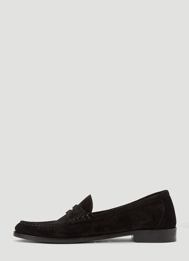 Saint Laurent Le Loafer Leather Slip-Ons Black sla0143020