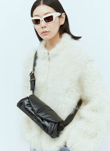 Jil Sander 스몰 카놀로 패딩 숄더팩 블랙 jil0255033