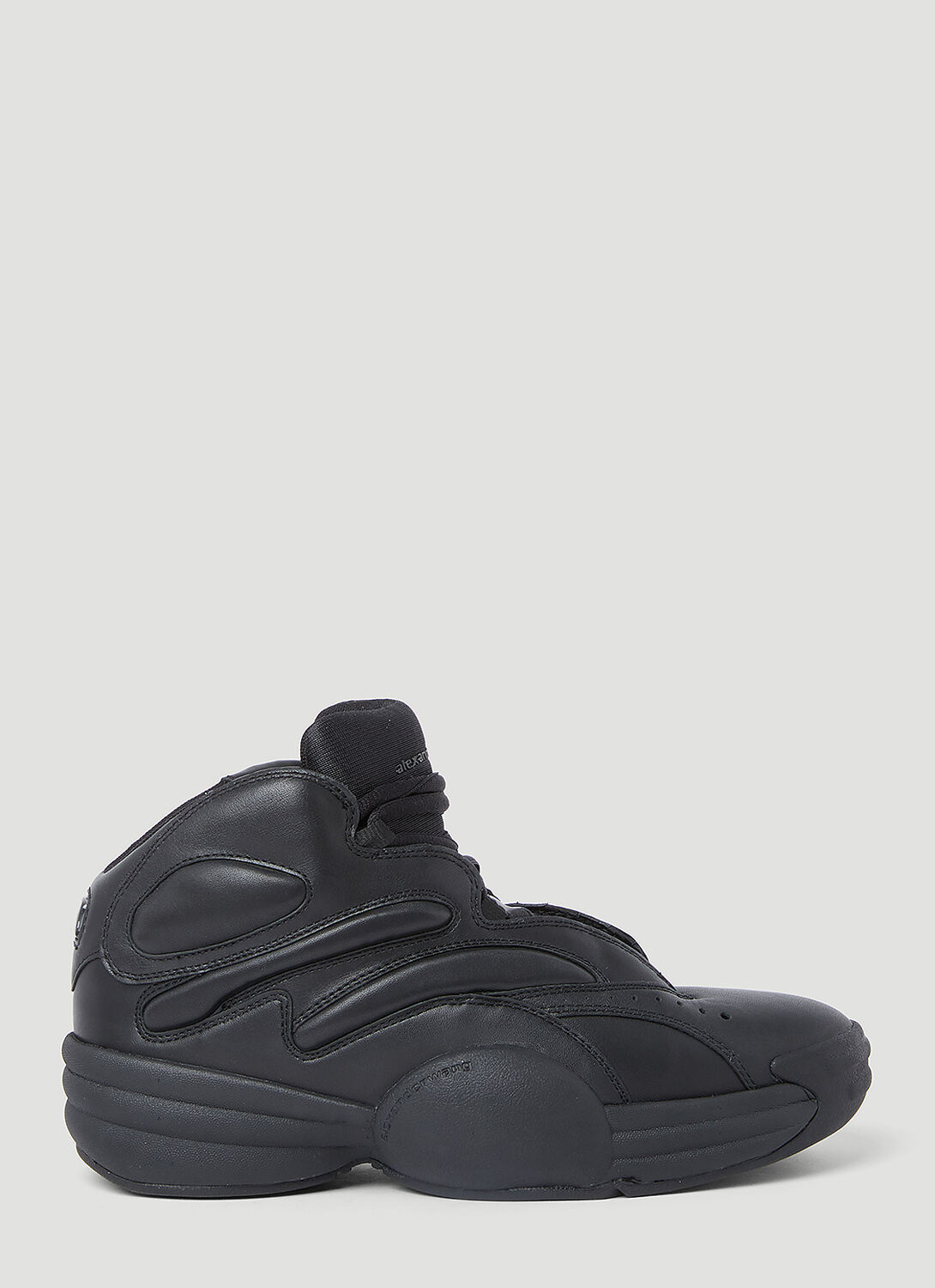 Alexander Wang Aw Hoop Leather Trainers In Black