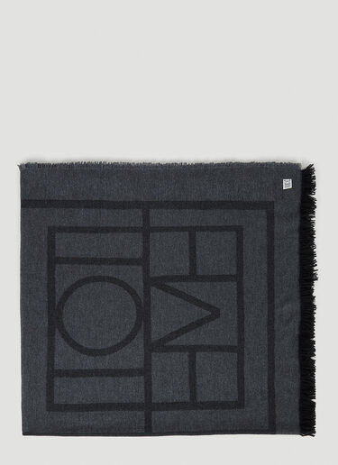 TOTEME モノグラムスカーフ グレー tot0251011