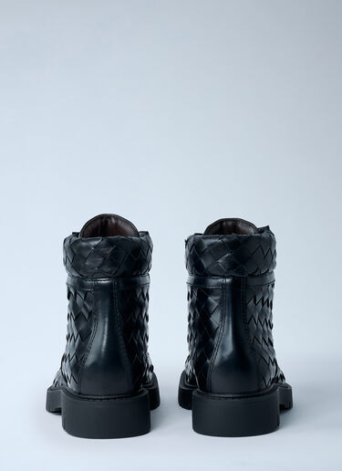 Bottega Veneta Haddock Lace-Up Ankle Boots Black bov0161011