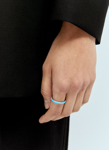 Fry Powers Thin Enamel Stacking Ring Blue fpw0255006