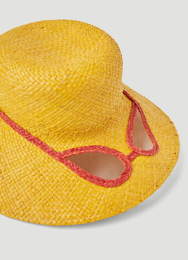 Marni x No Vacancy Sunglasses Cut-Out Sun Hat Yellow mvy0253005