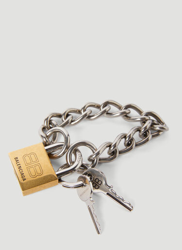 Balenciaga Locker Bracelet Silver bal0255086