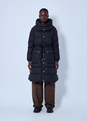 Moncler Pic Hooded Long Down Coat Black mon0266050