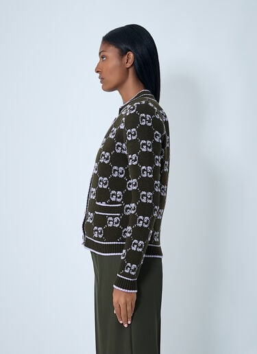 Gucci GG Jacquard Wool Bouclé Cardigan Black guc0261108