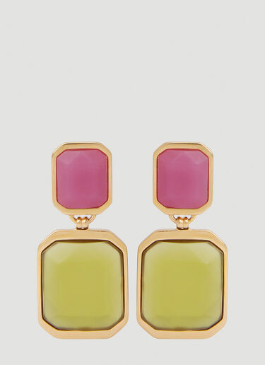 Saint Laurent Octagon Earrings Pink sla0251195