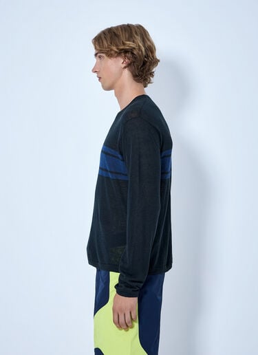 LN-CC® - Stüssy: Striped Long Sleeve Sweater - Black Stüssy Striped Long Sleeve Sweater Black sts0166002