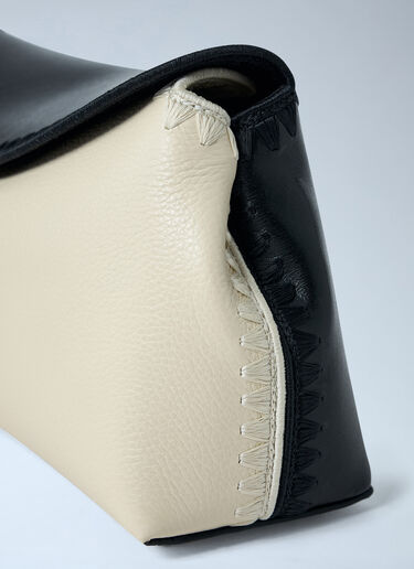 TOTEME T-Lock Embroidered Leather Clutch Bag Cream tot0263075