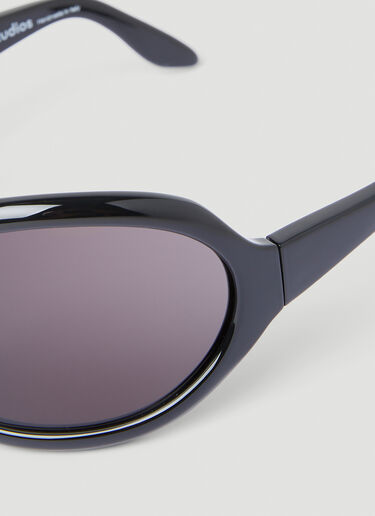 Acne Studios Oversized Oval Sunglasses Black cns0354001