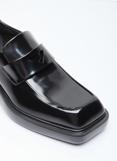 Prada Brushed Leather Loafers Black pra0256056