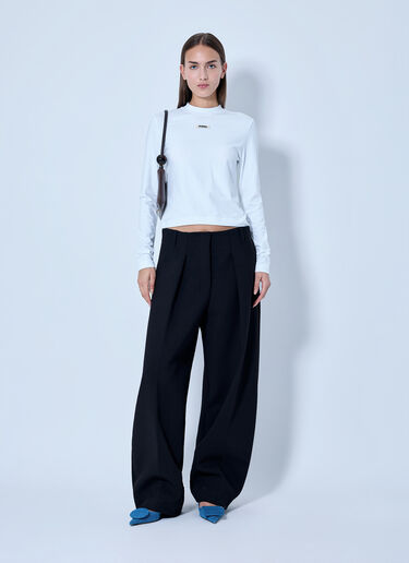 Jacquemus 르 티셔츠 그로 그랭 화이트 jac0256036