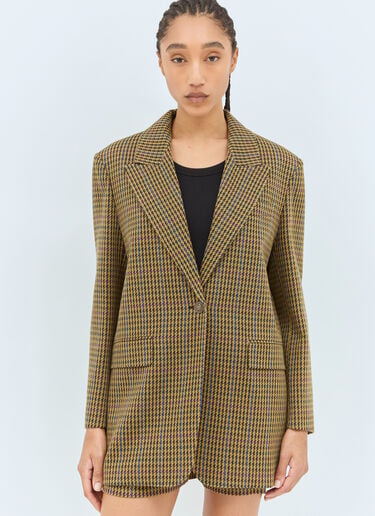 오버사이즈 피에 드 풀 블레이저 Max Mara 오버사이즈 피에 드 풀 블레이저 브라운 max0258015