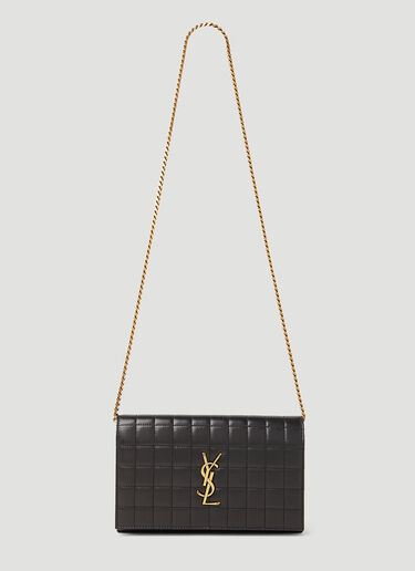 Saint Laurent | Women Ysl Chain Wallet Black Unique