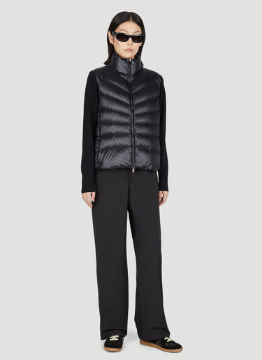 Padded Wool Cardigan Moncler Padded Wool Cardigan Black mon0254041