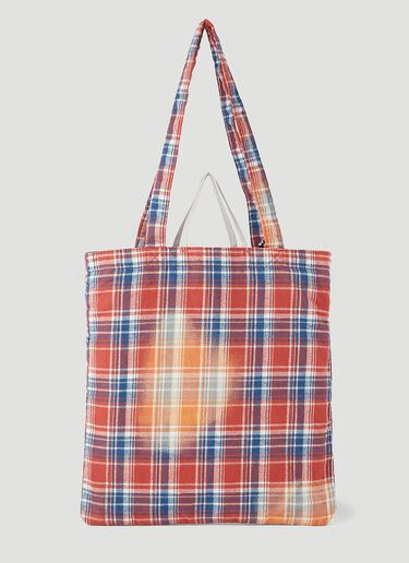 Acne Studios Flannel Tote Bag Red acn0145006