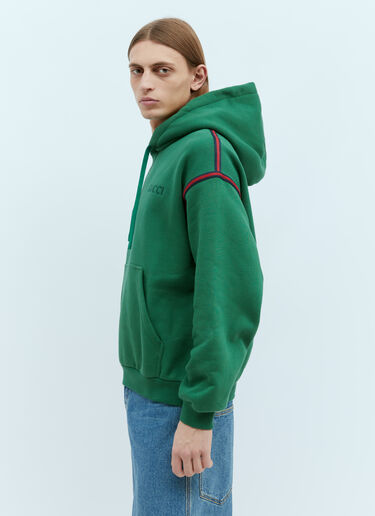 Gucci Logo Embroidery Hooded Sweatshirt Green guc0155046