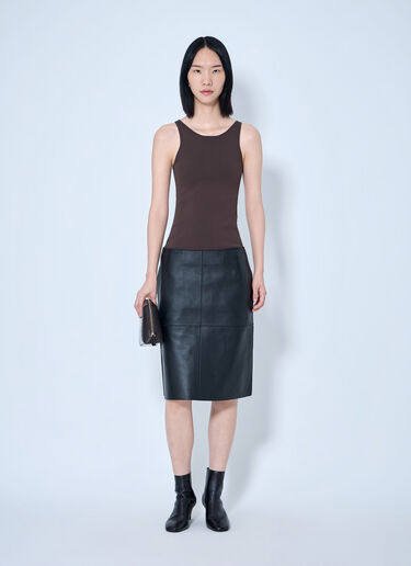 LN-CC® - Toteme: Classic Compact Knit Tank - Brown Toteme Classic Compact Knit Tank Brown tot0265034