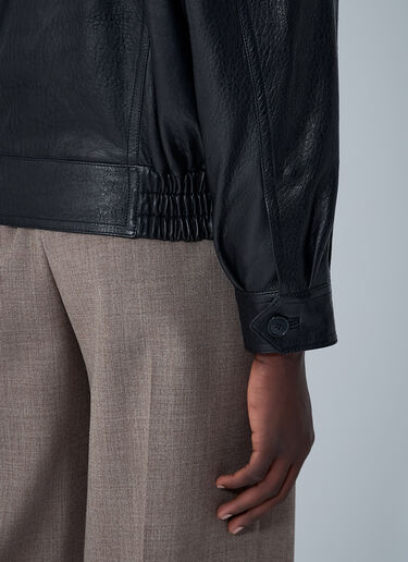 Leather Blouson Jacket Saint Laurent Leather Blouson Jacket Black sla0162008