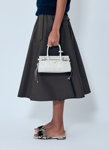 Prada 迷你Bonnie皮革手提包 白色 pra0263016