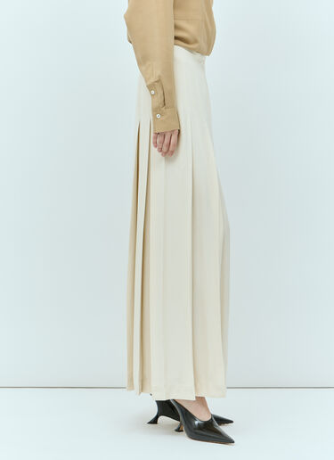 TOTEME Pleated Wrap Maxi Skirt Cream tot0255015