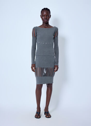 LN-CC® - LUEDER: Landsknecht Rib Skirt - Grey LUEDER Landsknecht Rib Skirt Grey ldr0266005