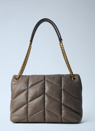 Saint Laurent Puffer Medium Shoulder Bag Brown sla0263068