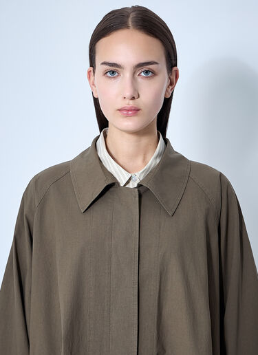 The Row Leins Coat Khaki row0260012