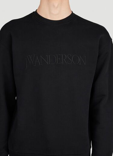 JW Anderson 로고 자수 스웨트셔츠 블랙 jwa0154005