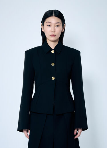 GANNI Light Twill Suiting Blazer Black gan0259032