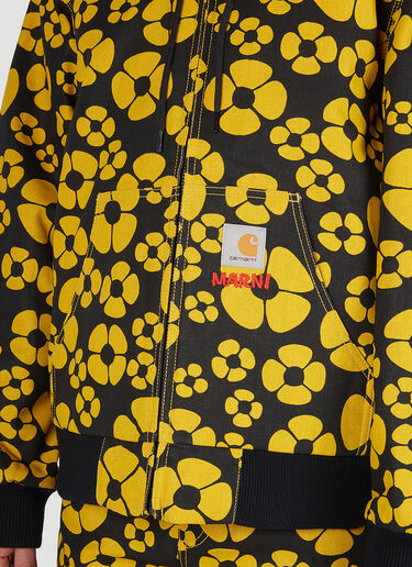 Marni x Carhartt Floral Print Hooded Jacket Yellow mca0150011