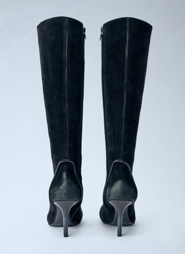 LN-CC® - Capasa Milano: Suede Knee-High Boots - Black Capasa Milano Suede Knee-High Boots Black cps0266010