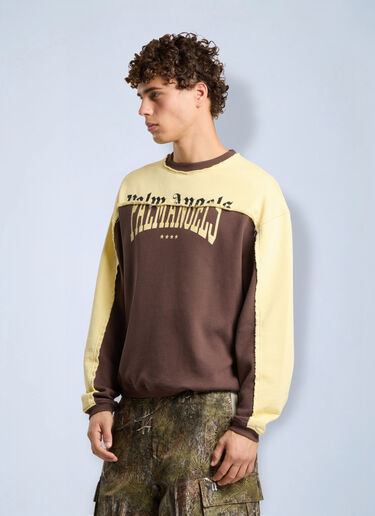 Palm Angels Vintage Logo Crewneck Sweatshirt Brown pma0166248