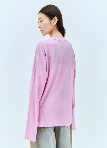 Acne Studios 徽标印花 T 恤  粉色 acn0257011