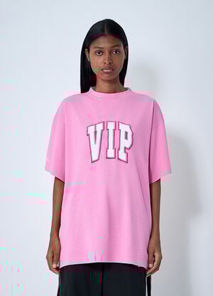 Balenciaga Logo Motif T-Shirt Pink bal0261015