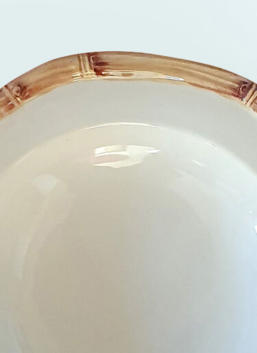 Les-Ottomans Set Of Four Bamboo Soup Plates White wps0691389