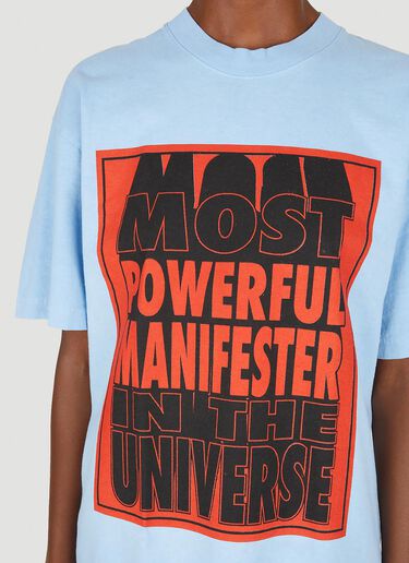 Come Tees Most Powerful Raver T-Shirt Light Blue com0349004