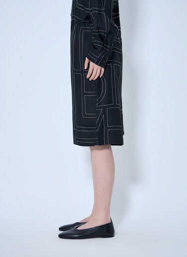 Toteme Monogram Silk Pj Culottes Black tot0265042