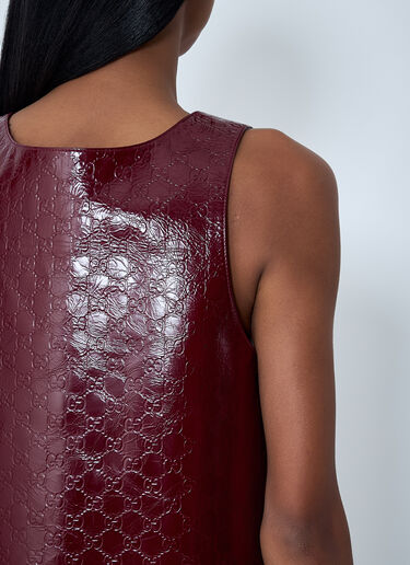 Leather Mini Dress Gucci Leather Mini Dress Red guc0261128