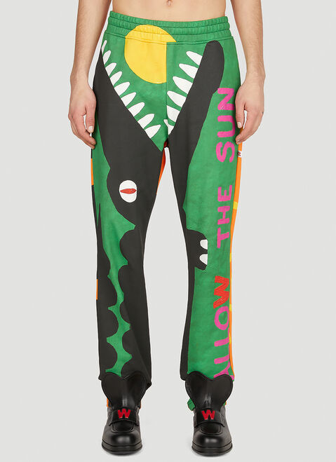 Walter Van Beirendonck 배너 트랙 팬츠 실버 wlt0152036