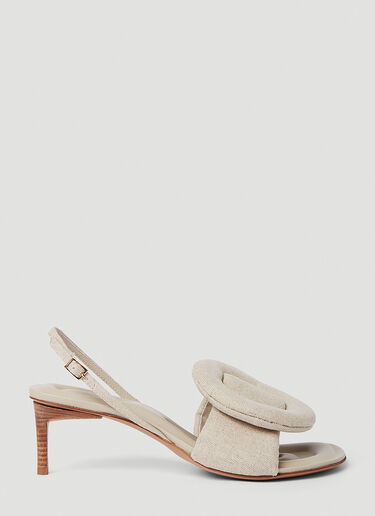 Jacquemus Les Sandals Cuscinu Heels Beige jac0250103