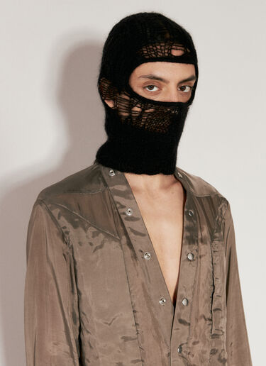 Rick Owens Knitted Hood Black ric0155036