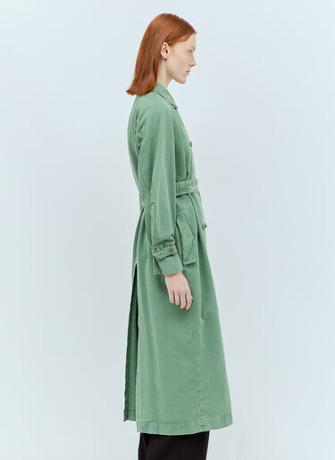 Max Mara Canvas Oversized Trench Coat Green max0256054