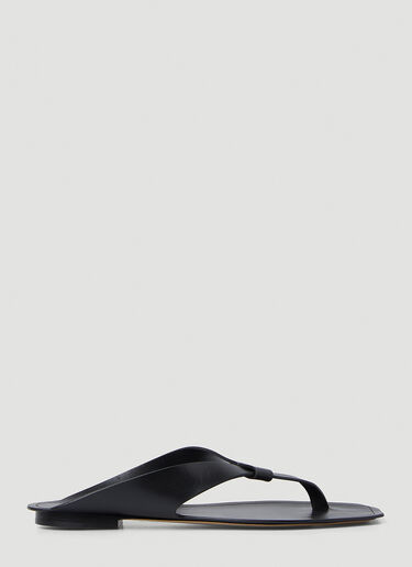 Saint Laurent Isla Flat Sandals Black sla0149036