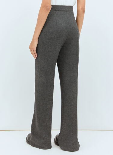 Max Mara Herringbone Pants Grey max0258017