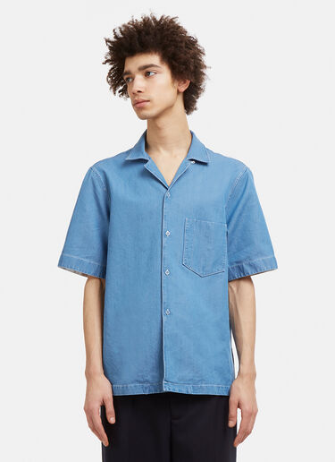 Acne Studios Elm Short Sleeve Denim Shirt Blue acn0128027